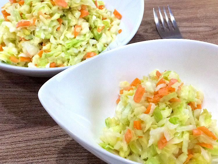 【キャベツと人参のコールスローサラダ】料理レシピ♪作り置きができるので、アレンジ料理にも♪
