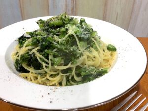 フライパン1つでできる♬スティックセニョール（茎ブロッコリー）のベジタリアンジェノベーゼ風パスタ♫のレシピ